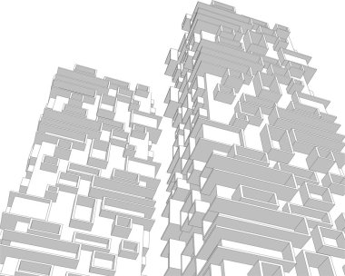 3D astarlı mimari sanat, dijital duvar kağıdı