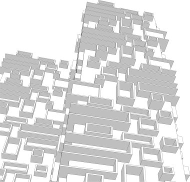 3D astarlı mimari sanat, dijital duvar kağıdı