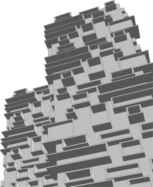 3D astarlı mimari sanat, dijital duvar kağıdı