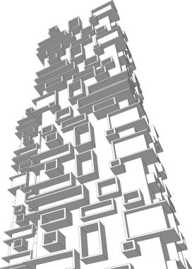 3D astarlı mimari sanat, dijital duvar kağıdı