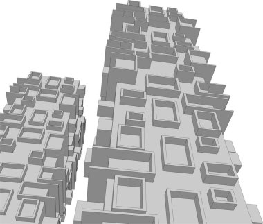 3D astarlı mimari sanat, dijital duvar kağıdı