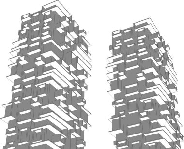 3D astarlı mimari sanat, dijital duvar kağıdı