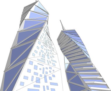 3D renkli mimari sanat, dijital duvar kağıdı