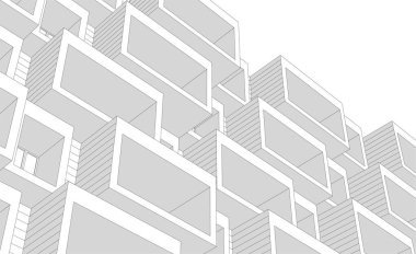 3D astarlı mimari sanat, dijital duvar kağıdı