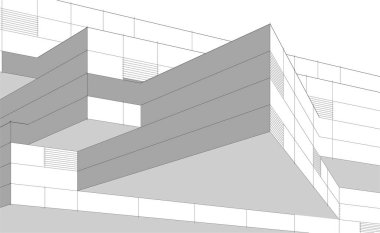 3D astarlı mimari sanat, dijital duvar kağıdı