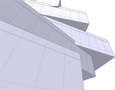 3D renkli mimari sanat, dijital duvar kağıdı