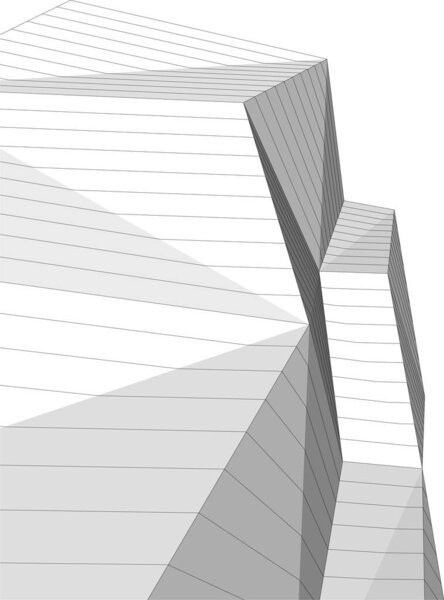 3d lined architectural art, digital wallpaper