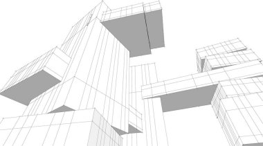 3D astarlı mimari sanat, dijital duvar kağıdı