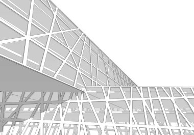 3d mimari çizim, modern arkaplan