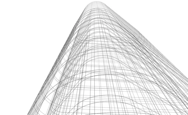 Архитектурная Иллюстрация Современный Фон — стоковое фото
