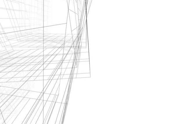 Архитектурная Иллюстрация Современный Фон — стоковое фото