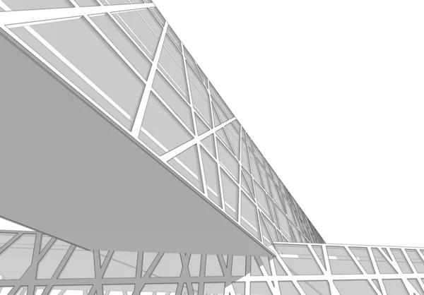 Архитектурная Иллюстрация Современный Фон — стоковое фото
