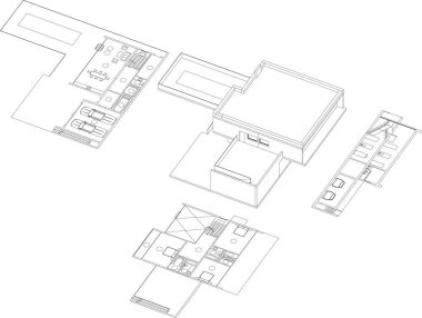 modern arkaplan, mimari çizim