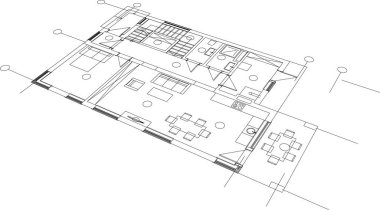 modern arkaplan, mimari çizim