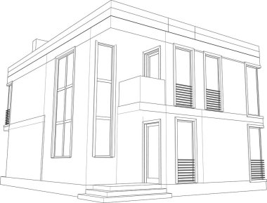 modern arkaplan, mimari çizim