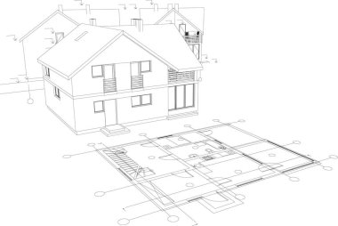 modern arkaplan, mimari çizim