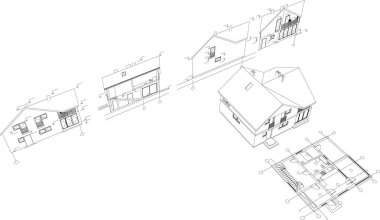 modern arkaplan, mimari çizim