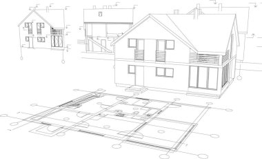 modern arkaplan, mimari çizim