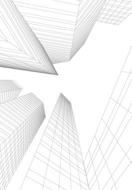 modern arkaplan, mimari çizim