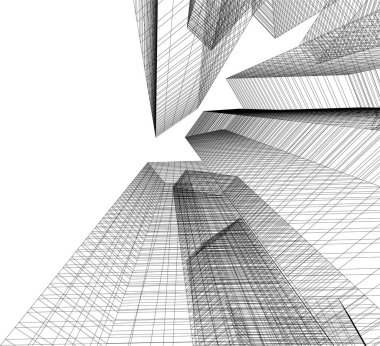 modern arkaplan, mimari çizim