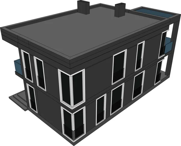 建築プロジェクトカラー3Dイラスト — ストックベクタ