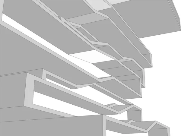 Архітектурна Ілюстрація Сучасний Фон — стоковий вектор