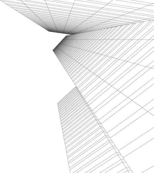 Illustrazione Architettonica Foderata Sfondo Moderno — Vettoriale Stock