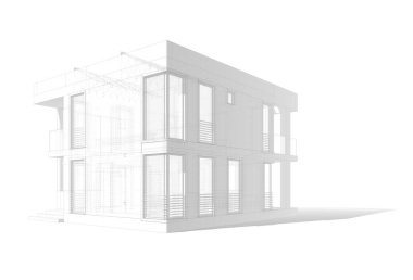 3d mimari çizim, modern arkaplan