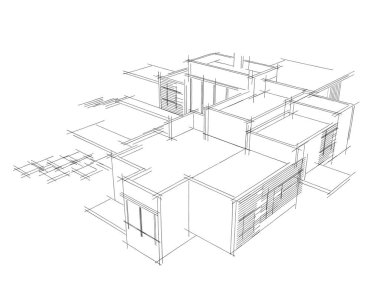 modern arkaplan, mimari çizim