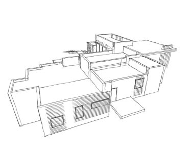 modern arkaplan, mimari çizim