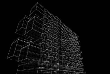 modern arkaplan, mimari çizim