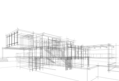 modern arkaplan, mimari çizim