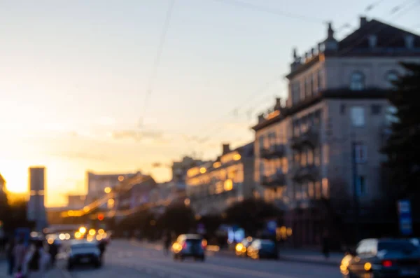 Vista Escena Ciudad Durante Puesta Del Sol — Foto de Stock