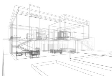 modern arkaplan, mimari çizim