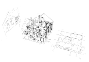 modern arkaplan, mimari çizim