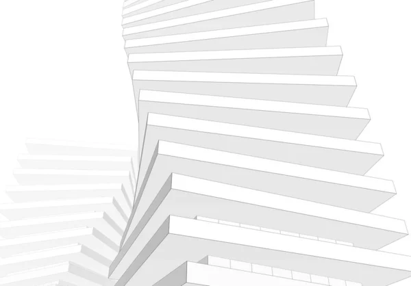 Architectural Illustration Modern Background — Stock Photo, Image