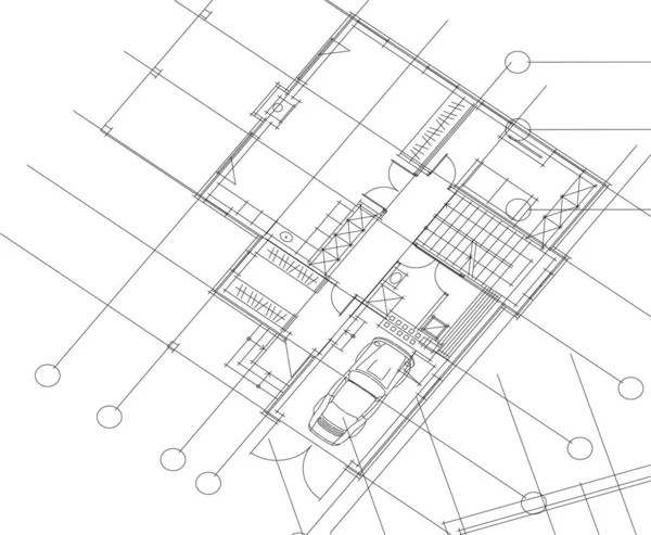 Rivestito Carta Parati Architettonica Sfondo Digitale — Vettoriale Stock