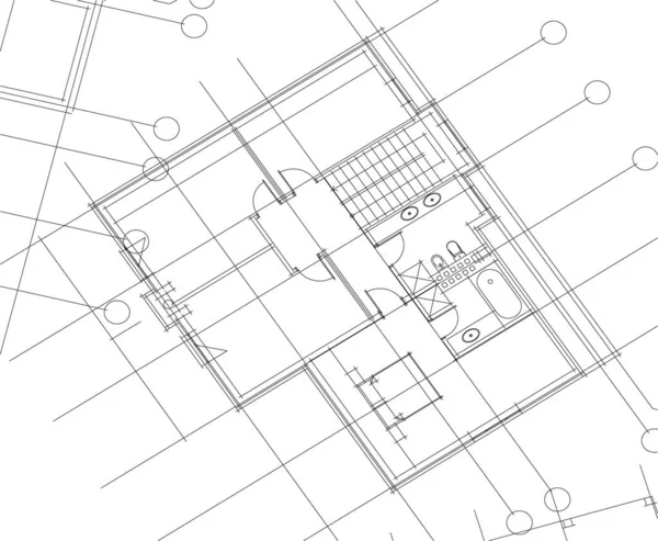 内衬建筑墙纸 数码背景 — 图库矢量图片