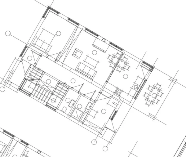 Bekleed Architectonisch Behang Digitale Achtergrond — Stockvector