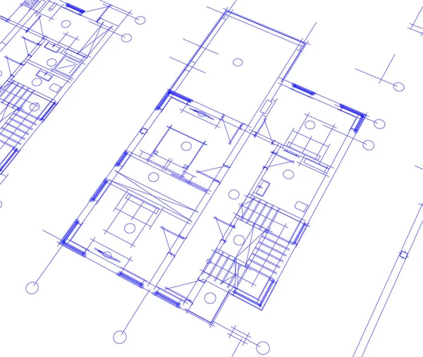 Papel Pintado Arquitectónico Forrado Fondo Digital — Vector de stock