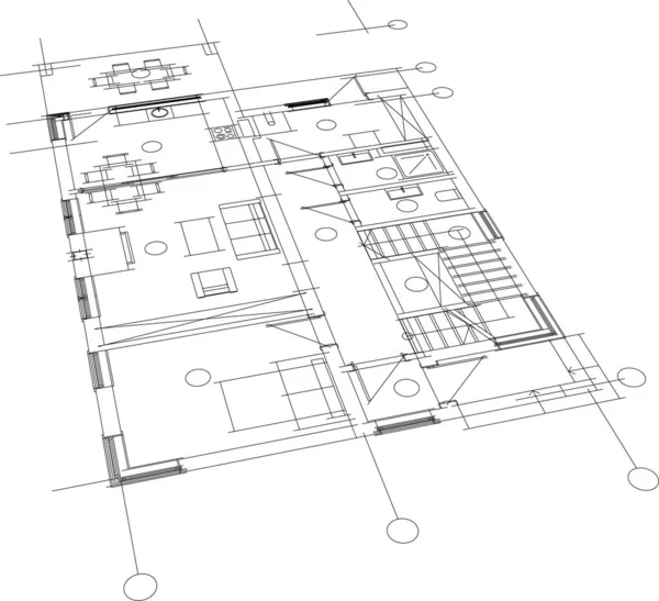 Ausgekleidete Architektonische Tapete Digitaler Hintergrund — Stockvektor