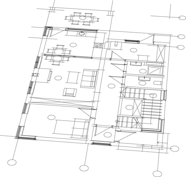 内衬建筑墙纸 数码背景 — 图库矢量图片