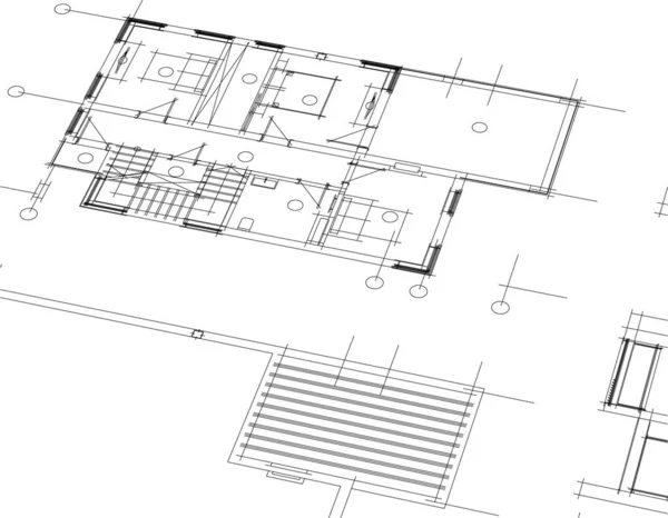 Papel Pintado Arquitectónico Forrado Fondo Digital — Archivo Imágenes Vectoriales