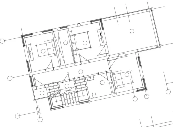 Rivestito Carta Parati Architettonica Sfondo Digitale — Vettoriale Stock