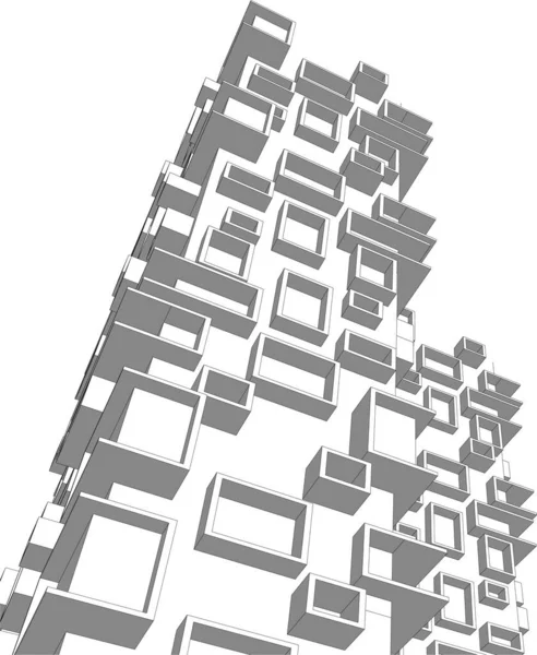 Abstrakcyjna Tapeta Architektoniczna Tło Cyfrowe — Wektor stockowy