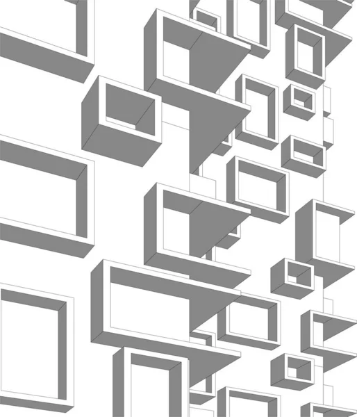 Fondo Pantalla Arquitectónica Abstracta Fondo Digital — Vector de stock