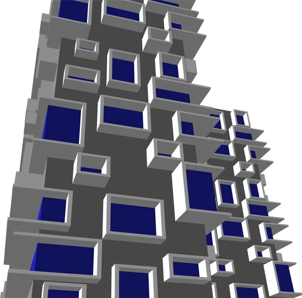 建筑墙纸摘要 数码背景 — 图库矢量图片