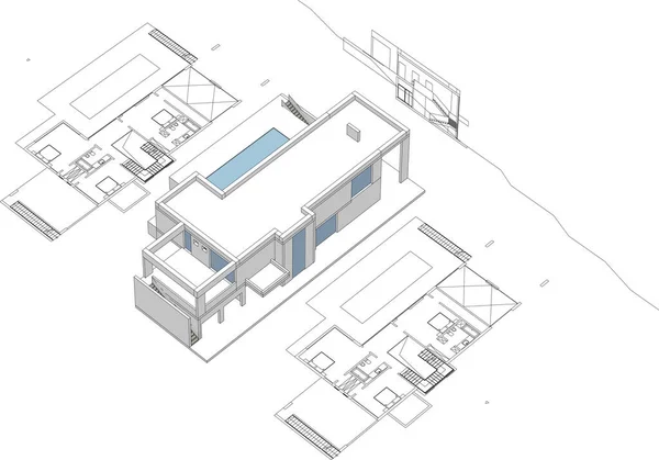 Abstrakcyjna Tapeta Architektoniczna Tło Cyfrowe — Wektor stockowy