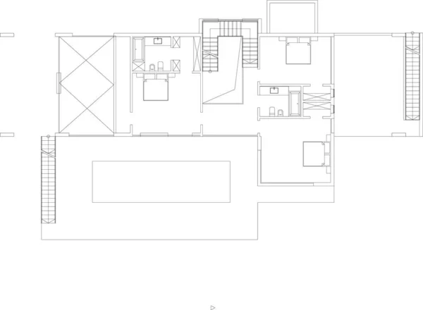 内衬建筑墙纸 数码背景 — 图库矢量图片