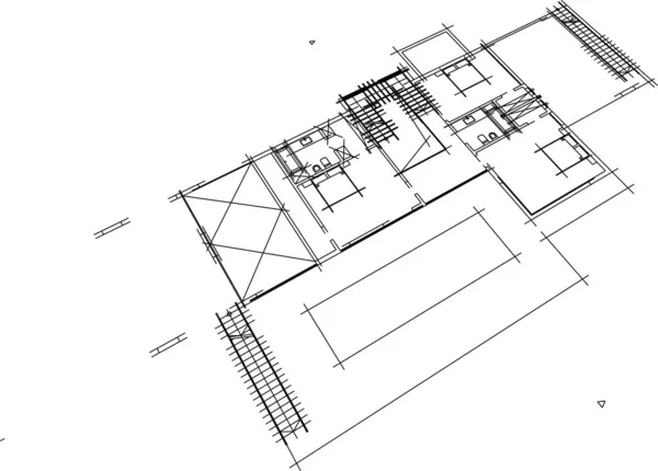 Ausgekleidete Architektonische Tapete Digitaler Hintergrund — Stockvektor